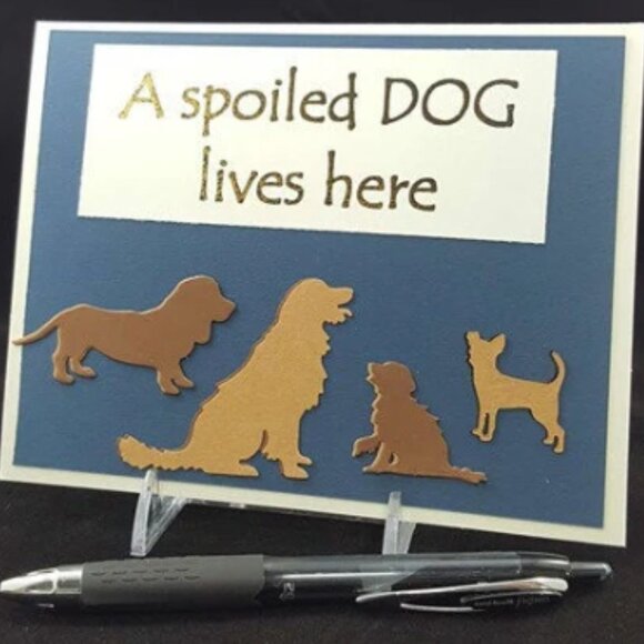 A spoiled DOG lives here - Pet Note Card w/Envelope - Picture 2 of 4
